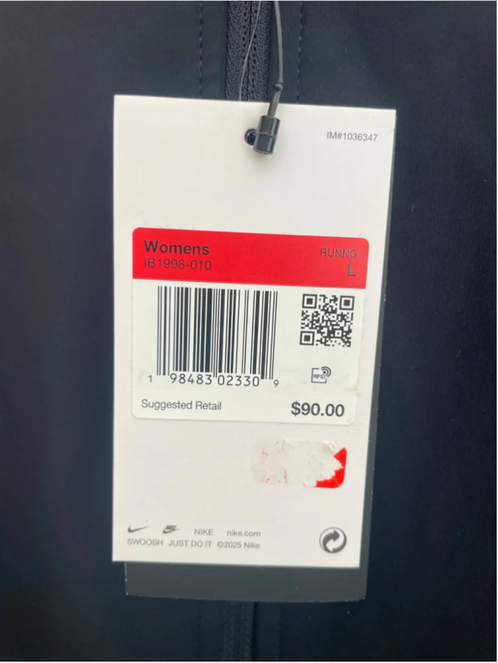 Nike Swift Dri-FIT Full Zip Running Top Women L Black IB1998-010 NWT
